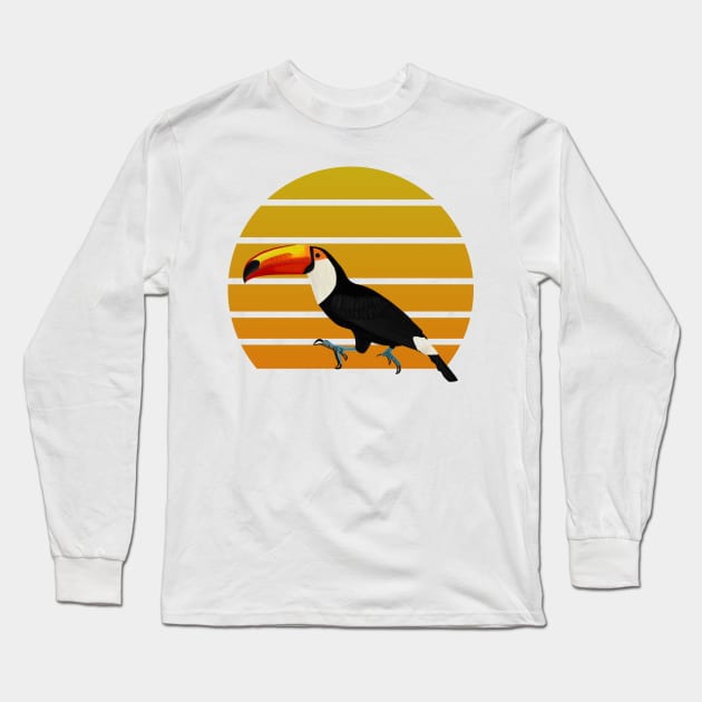 jz.birds Toucan Bird Animal Art Long Sleeve T-Shirt by jzbirds